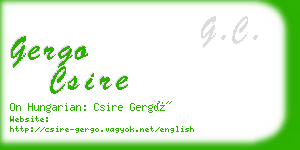 gergo csire business card